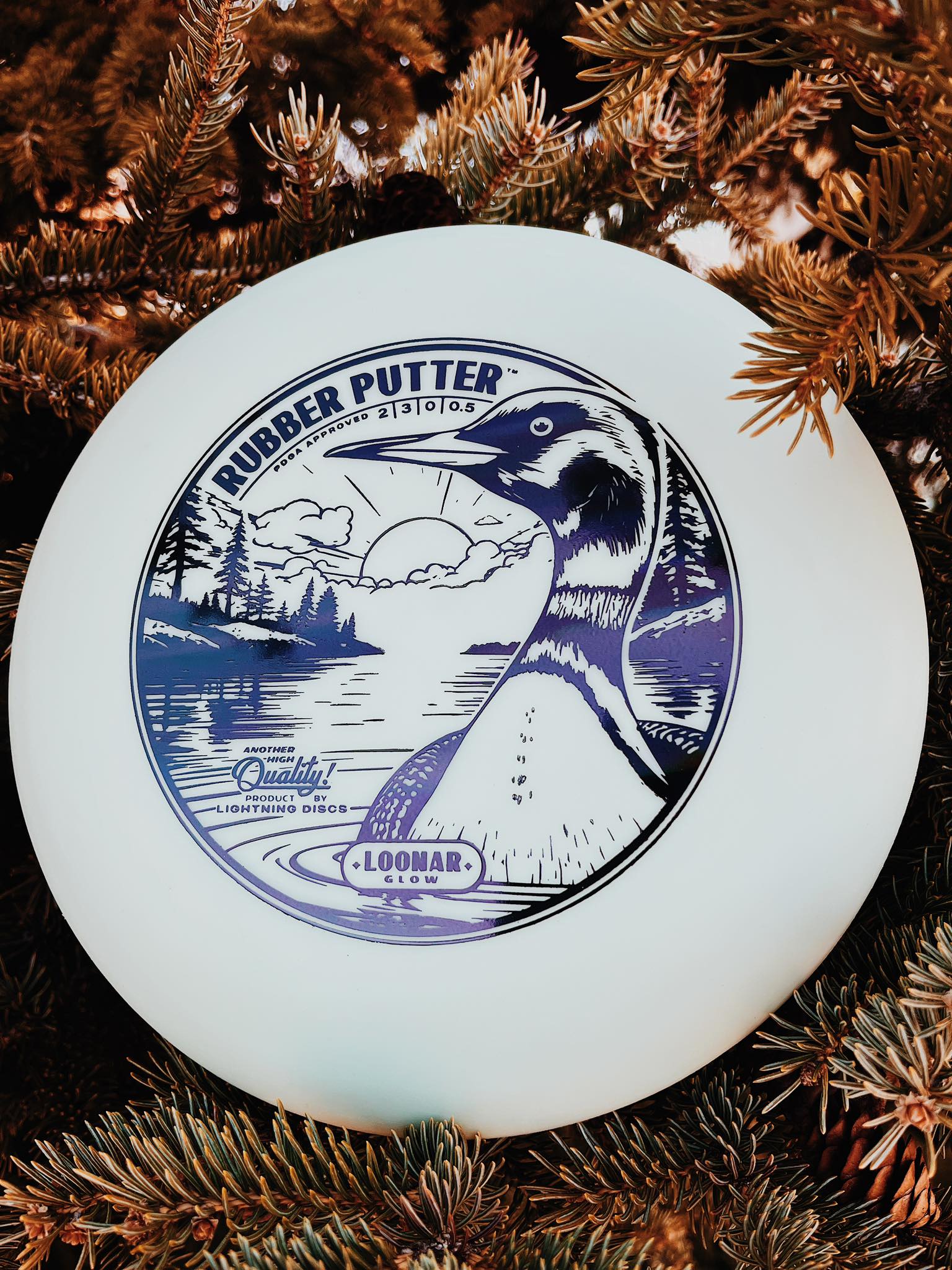 Lightning Loonar Glow Rubber Putter - Disc Golf