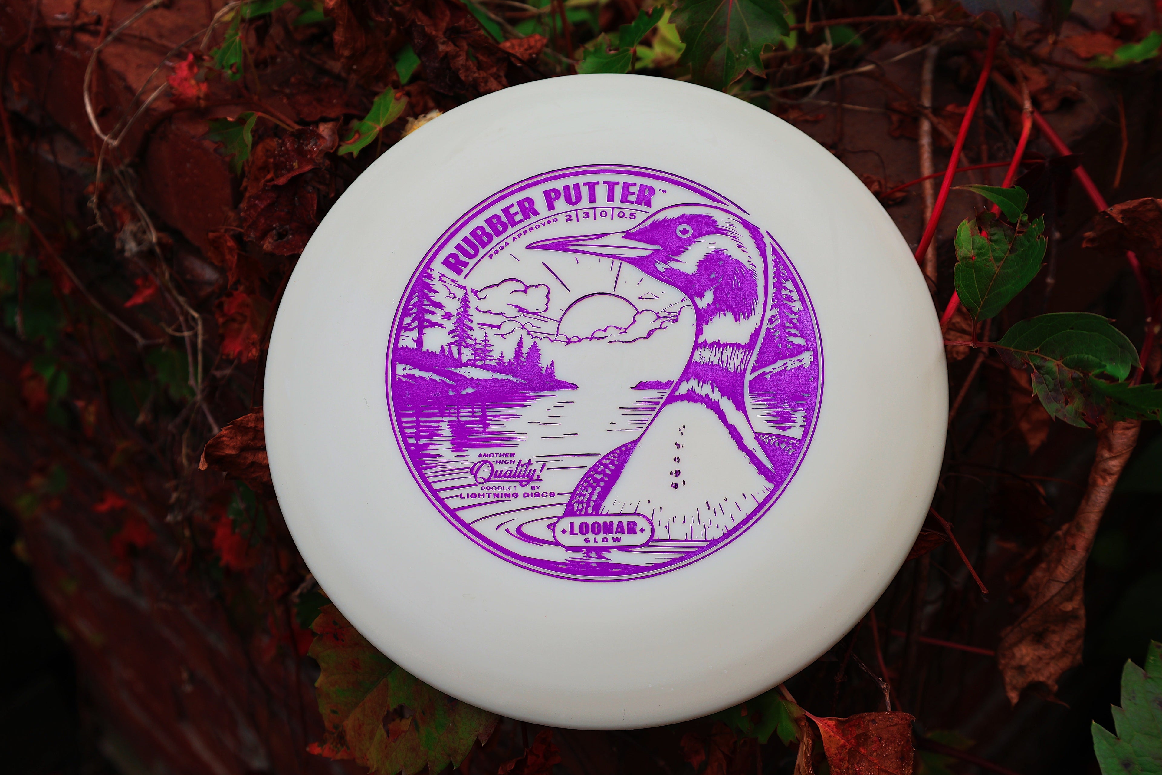 Lightning Loonar Glow Rubber Putter - Disc Golf