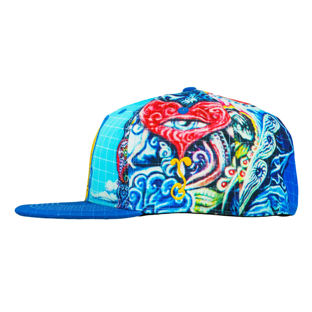 Randal Roberts Blotter Homer Simpson Blue Fitted Hat