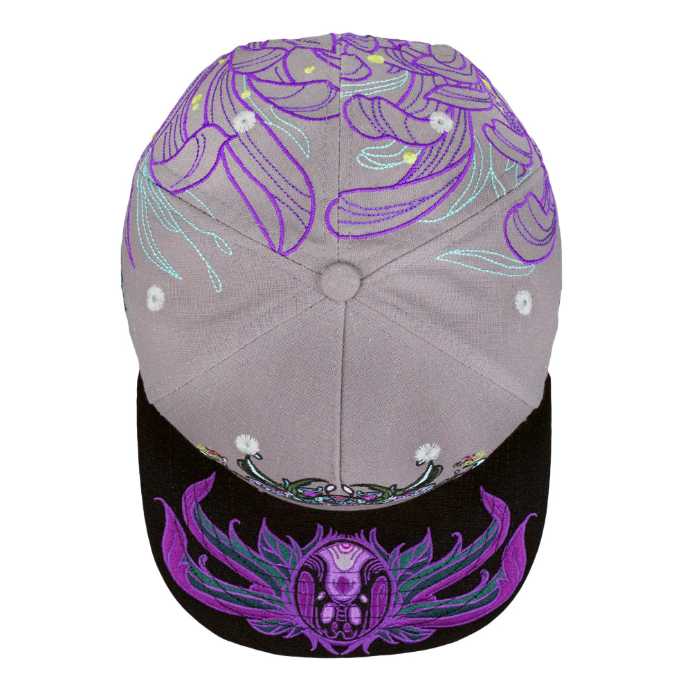 Snapback Hat - Rose One Lunar Moth Gray