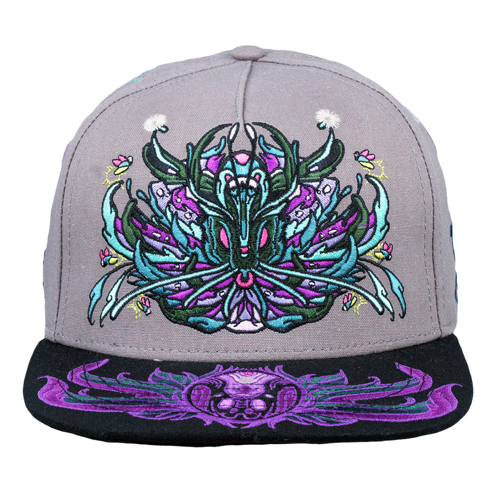 Snapback Hat - Rose One Lunar Moth Gray
