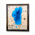 Lake Tahoe Art | Tahoe Bathymetry Map | Various Sizes