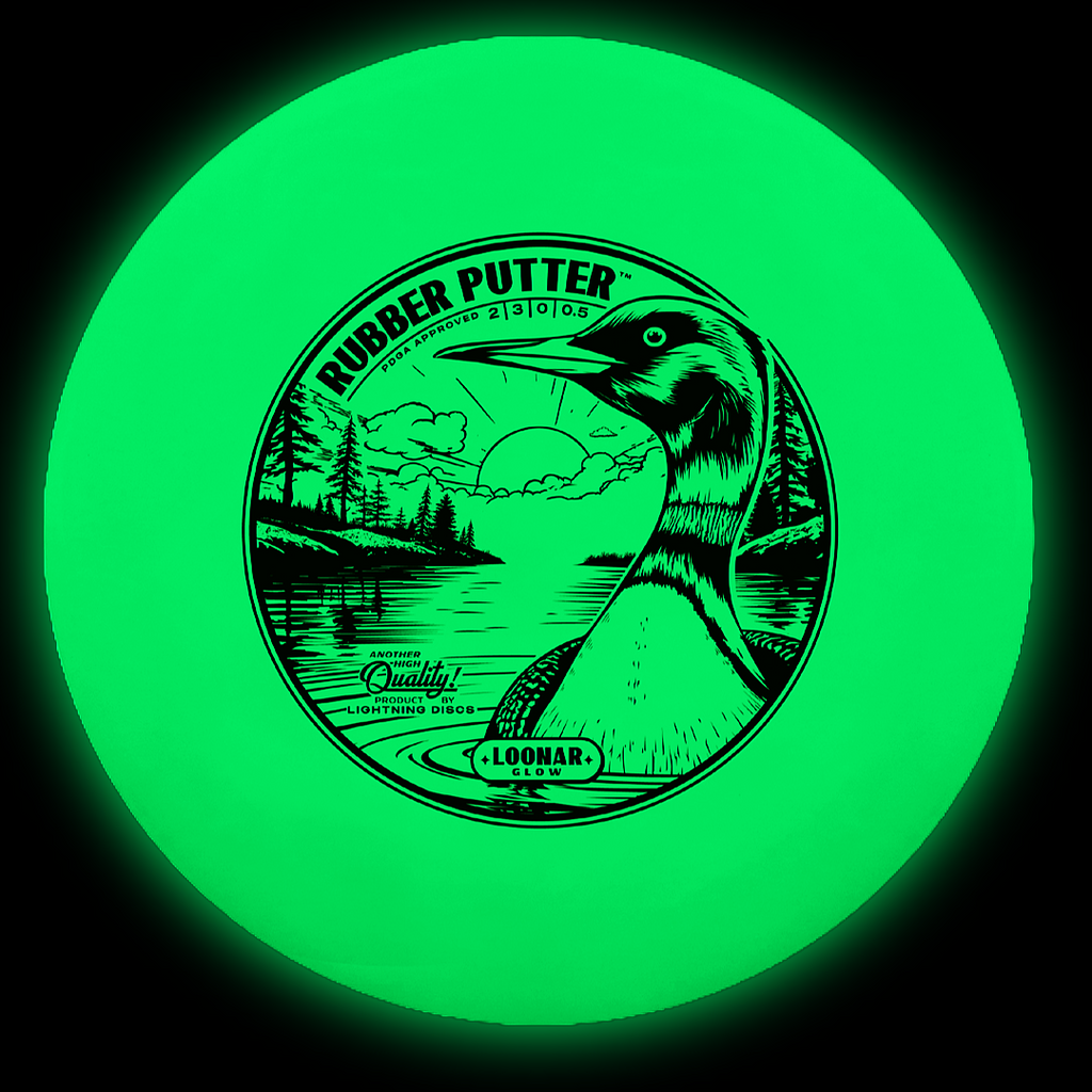 Lightning Loonar Glow Rubber Putter - Disc Golf