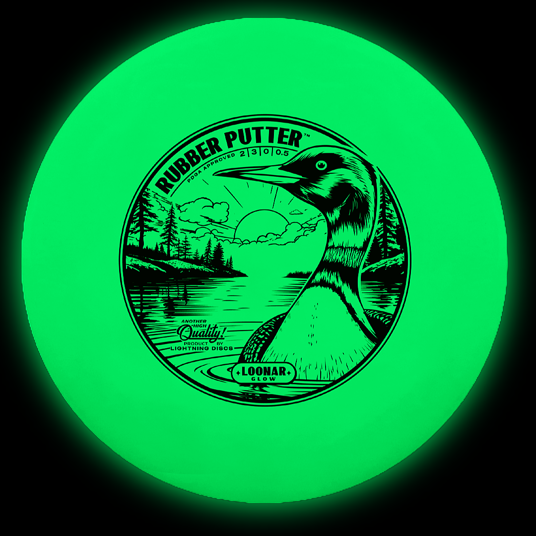 Lightning Loonar Glow Rubber Putter - Disc Golf