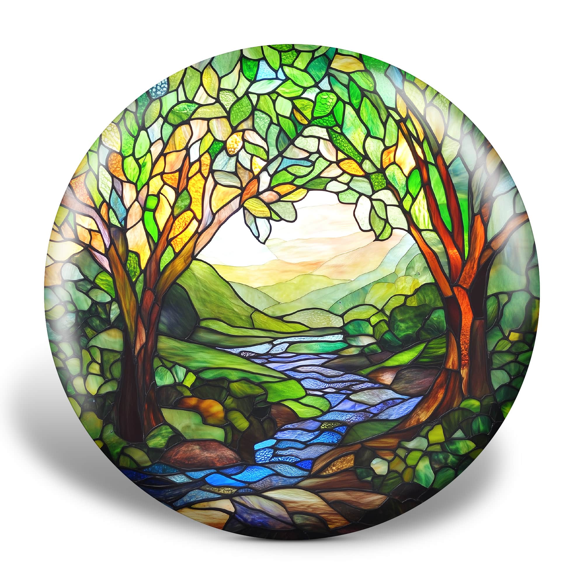 The Green Stained Glass Disc Golf Disc